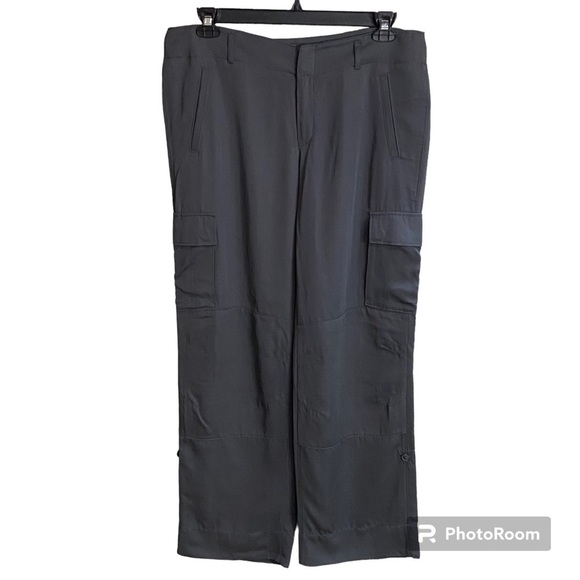 CASSIS / Gray Silk Blend Roll Up Cargo Pants Size 12 - Picture 1 of 12